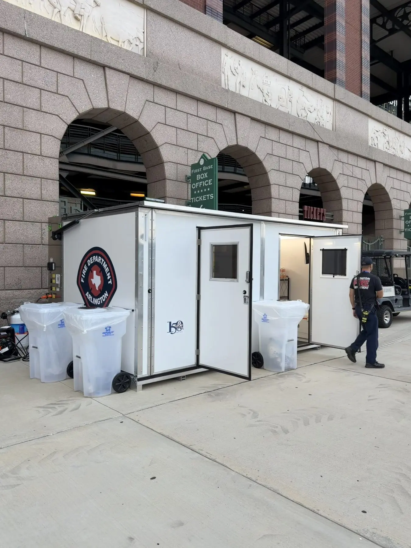 MobileOp4 medical unit deployed at the stadium during the 2026 World Cup